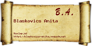 Blaskovics Anita névjegykártya